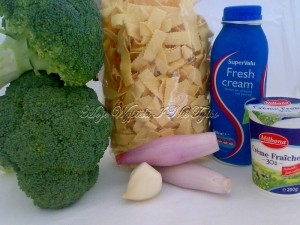 Pappardelle z brokułami składniki